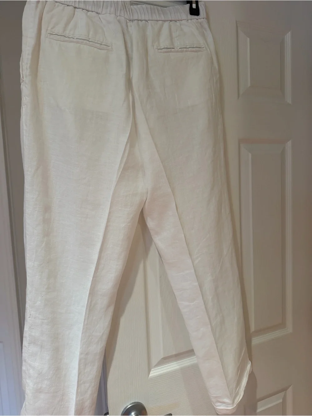 Men's Casual Linen Drawstring Pants - White Sz XL Purchased in Italy